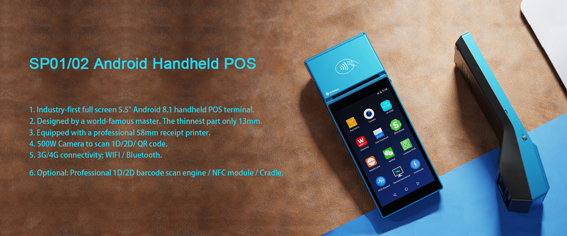 Scangle Android handheld POS SP01