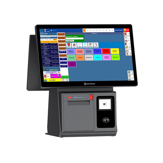 Scangle K5 Touch Kiosk POS Systems Système de point de vente With 80mm Thermal Printer/2D barcode scanner Scangle K5 Touch Kiosk POS Systems Système de point de vente With 80mm Thermal Printer/2D barcode scanner